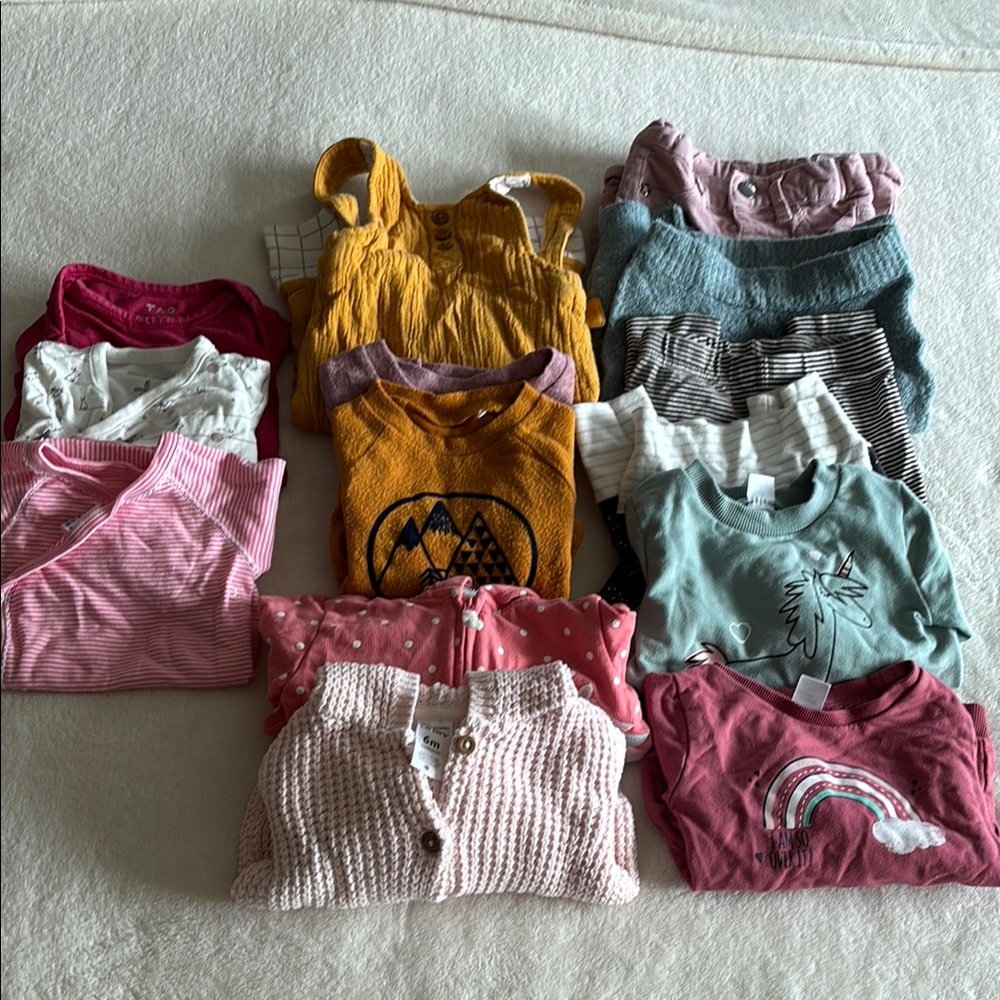 Pink and Yellow Short Sleeve Matching Sets